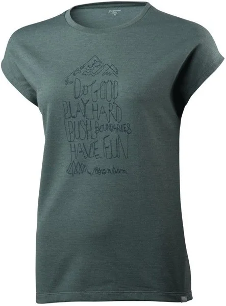 Outlet W's Up Message Tee Storm Green