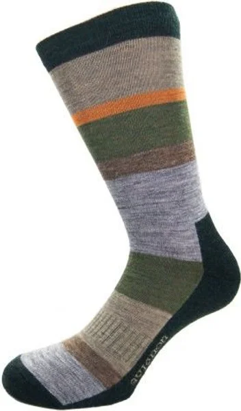 Populär Men Stripe Merinoullsstumpa Grey