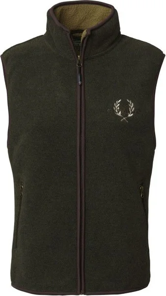 Populär Mainstone Fleece Waistcoat Men Greenmelange