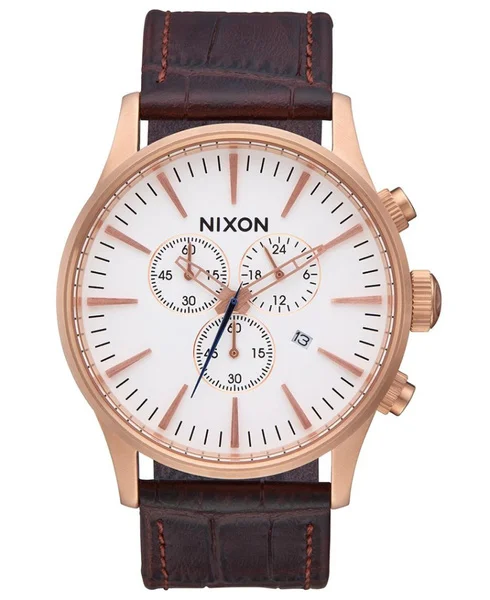 Bästa pris Sentry Chrono Rose Gold/Brown Gator