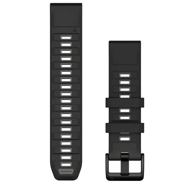 Nyhet QuickFit 22 Silicone Black/Pebble Gray