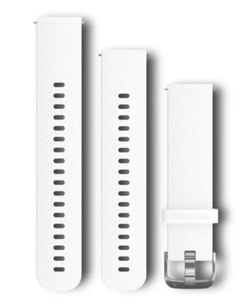 Quick Release 20 Silikon Silver Hvit Erbjudandepris