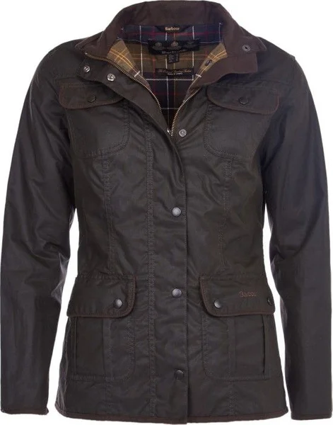 W's Ladies Utility Wax Jacket Olive Fri frakt