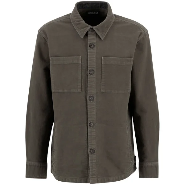 Kundfavorit M's Regular Moleskin Overshirt Dark Olive