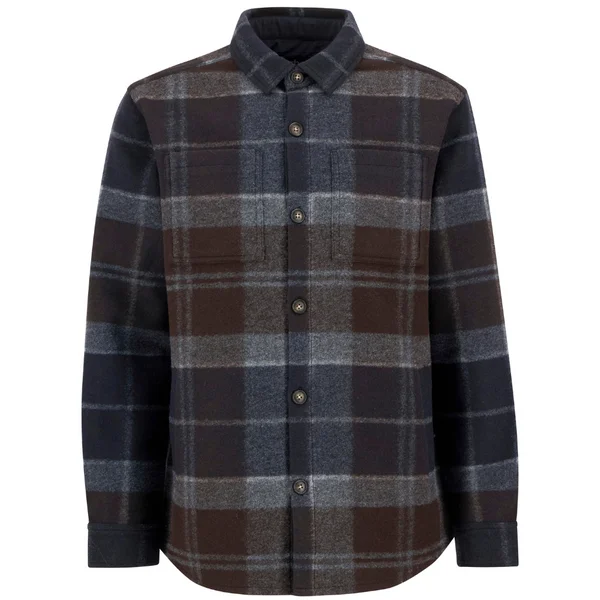 M's Chapter Tailored Check Overshirt Midnight Oak Tartan Säker betalning