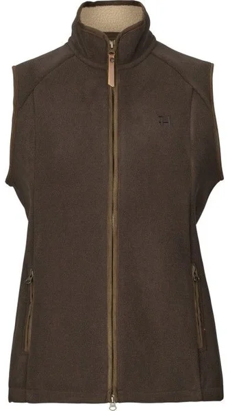 W's Sandhem Sherpa Fleece Vest Demitasse Brown Begränsad tid
