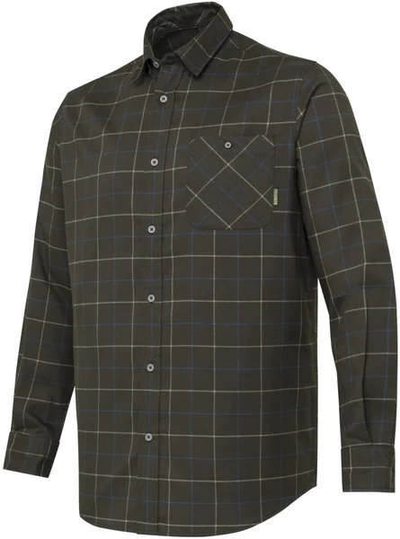M's Jargo Stretch Shirt Bark & Sage Check Extra rabatt