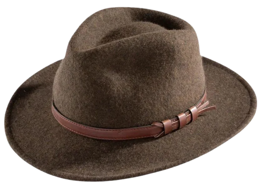 M's Richmond Felt Hat Brown Fri frakt