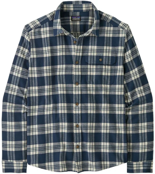M's L/S Lightweight Fjord Flannel Shirt Base Camp/New Navy I lager