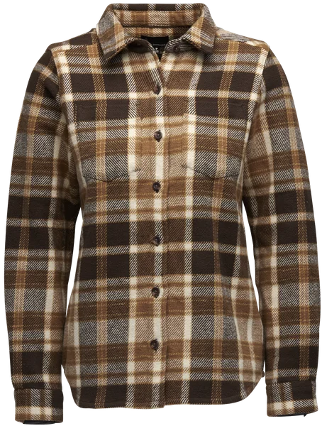 W's Project Heavy Flannel Bark Brown/Off Plaid Endast idag