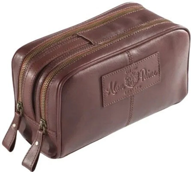 Wash Bag - Leather Oak Rea
