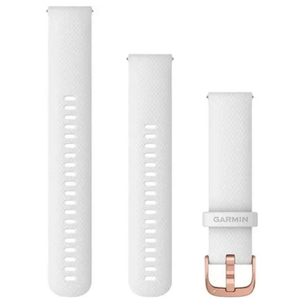 QuickRelease Silikonrem 20mm hvit/rosegull Lägg i varukorgen