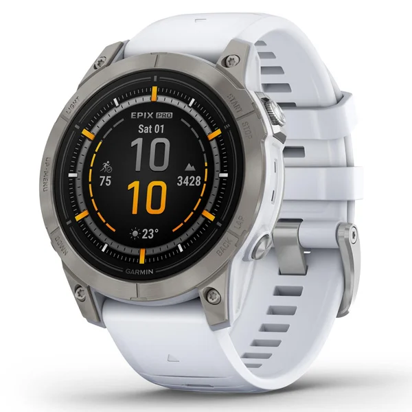 epix Pro (Gen 2) Sapphire Titanium - 47mm Whitestone Endast denna vecka