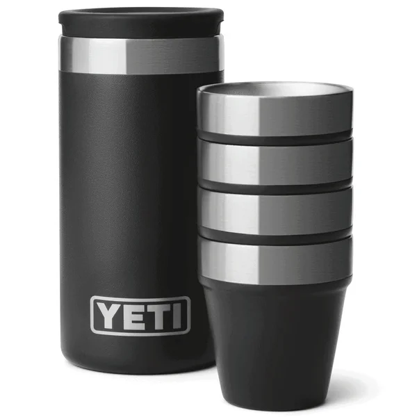 Rambler Shot Glasses with Carrying Case Black Kampanj