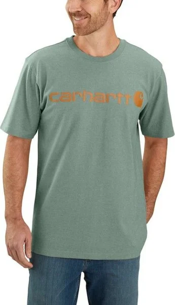 Sänkt pris Carhartt M's Core Logo T-Shirt S/S Leaf Green Heather