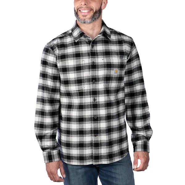 Sänkt pris Carhartt M's Flannel L/S Plaid Shirt Malt