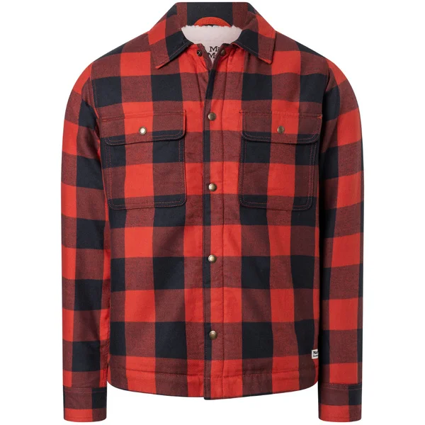M's Ridgefield Sherpa Flannel Shirt Jacket Red Endast idag