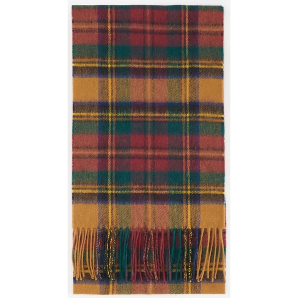 New Check Tartan Scarf Harvest Gold Nedsatt pris