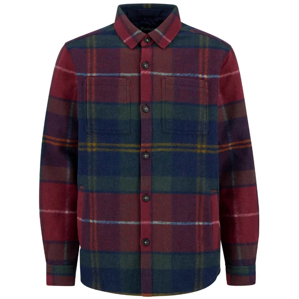 M's Chapter Tailored Check Overshirt Winterberry Tartan Säker betalning