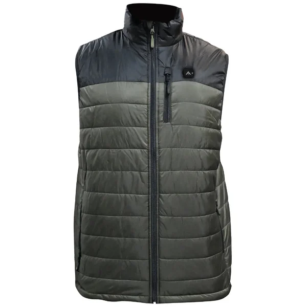 Outlet Heat Puff Vest Dunfri Värmeväst Herr inkl Powerbank Grågrön