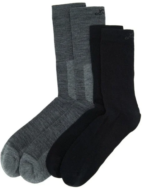 Handla nu Merino Trekking Sock Combo Mid Grey Melange/Black