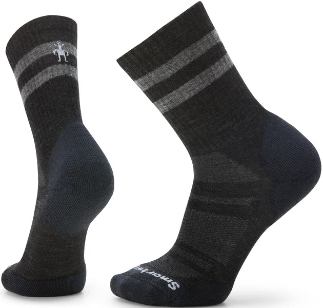 Athletic Targeted Cushion Stripe Crew Charcoal Köp online