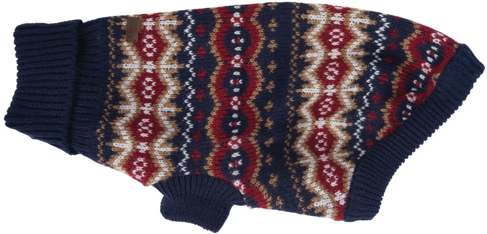 Rabatt Case Fair Isle Dog Jumper Cranberry