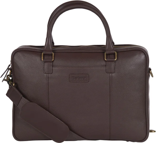 Endast idag Highgate Leather Laptop Bag Brown