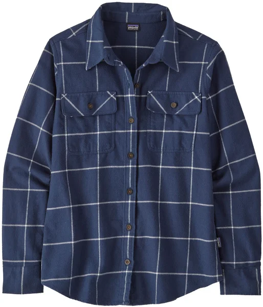 Bästa pris W's L/S Organic Cotton Midweight Fjord Flannel Shirt Woodland New Navy