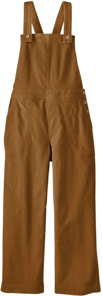 Fynd W's Stand Up Cropped Corduroy Overalls Nest Brown