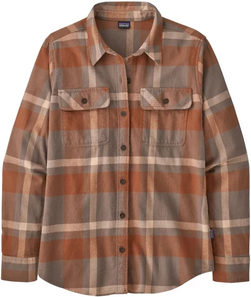 Billig W's L/S Organic Cotton Midweight Fjord Flannel Shirt Comstock Dusky Brown