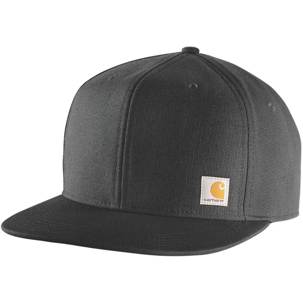 Carhartt M's Firm Duck Flat Brim Cap Black Rabatter