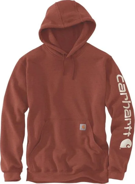 Reapris Carhartt M's Sleeve Logo Hooded Sweatshirt Aubrun Heather