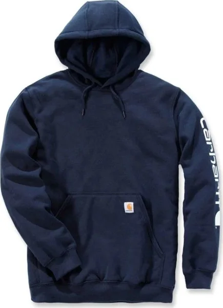 Sänkt pris Carhartt M's Sleeve Logo Hooded Sweatshirt Navy