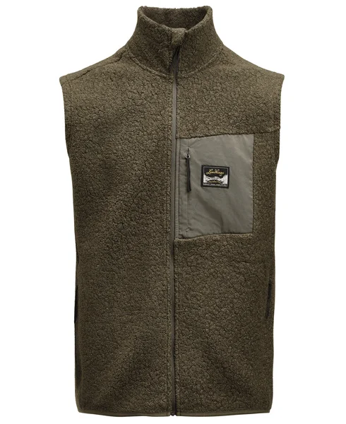 Flok Wool Ms Pile Vest Forest Green Beställ nu
