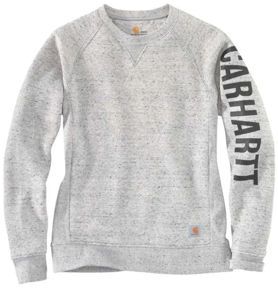 risnedsättning Carhartt W's Clarksburg Crewneck Sweatshirt Asphalt Heather Nep