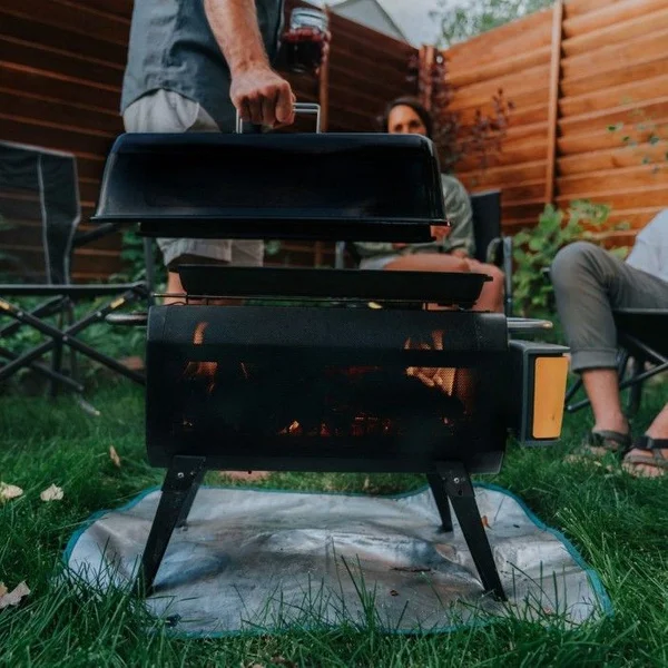 Firepit Grill Lid Svart Nyhet