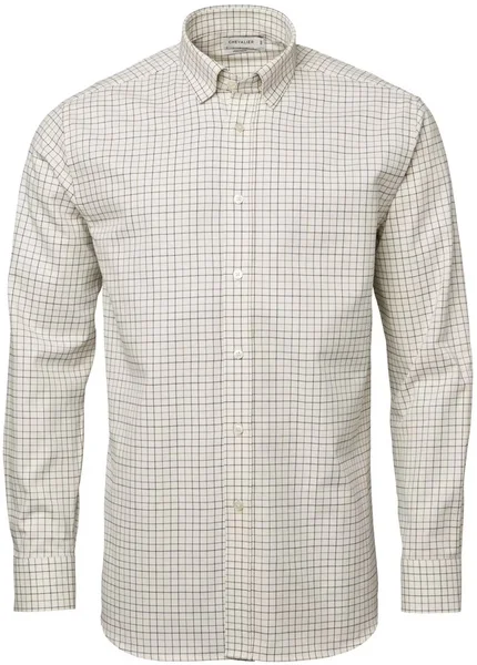 Outlet Luton Shooting Fit Shirt Men Stormy Blue Tattersall