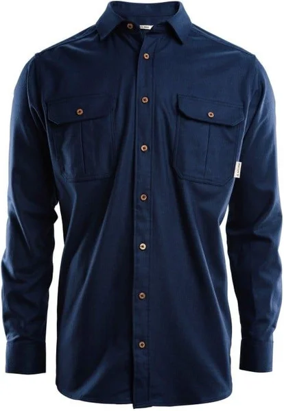 Aclima M's LeisureWool ReBorn Wool Shirt Navy Melange Lägg i varukorgen