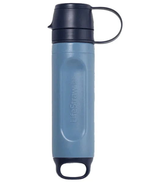 Peak Series Solo Personal Water Filter Straw Mountain Blue Fynd