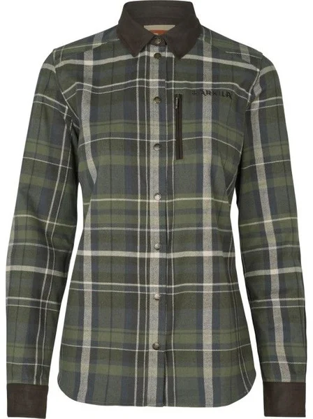 Bästa pris W's Pajala Long-Sleeved Shirt Olive Check