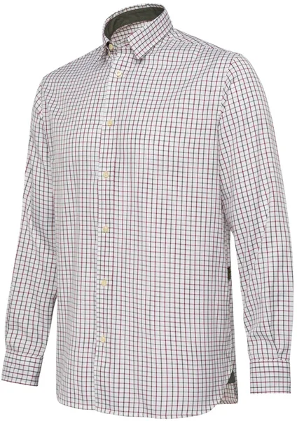 Rea M's Charlow LS Shirt Ivory Blue Check