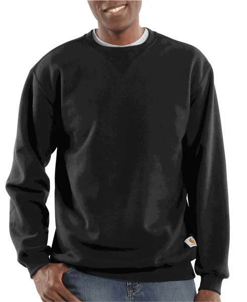 Snabb frakt Carhartt M's Midweight Crewneck Sweatshirt Black
