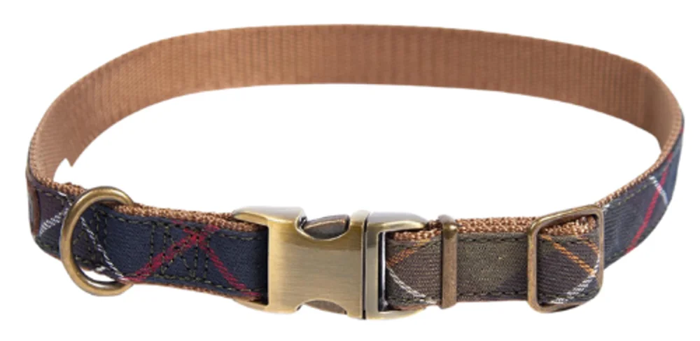 Populärt val Tartan/Webbing Dog Collar Classic Tartan