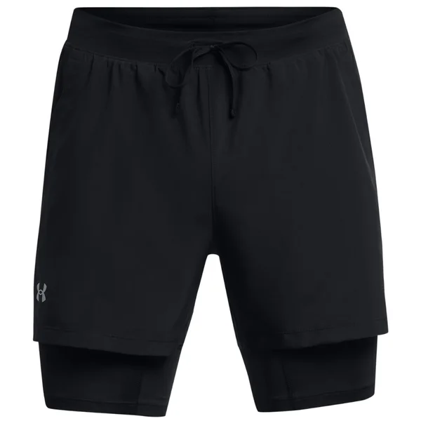 Fri frakt UA Launch 5'' 2-in-1 Shorts Black