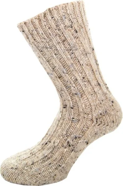 Outlet Raggsocka Ull Beige Melange