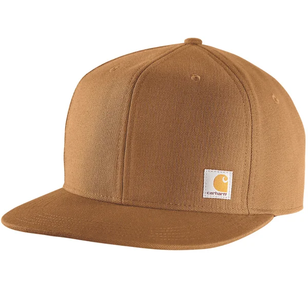 Carhartt M's Firm Duck Flat Brim Cap Carhartt® Brown Billig