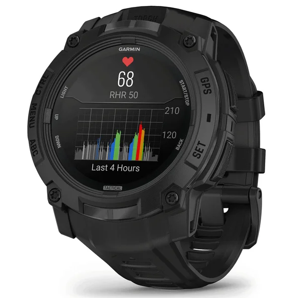 Beställ idag Instinct® 3 50 mm AMOLED Tactical Edition Svart med Svart Armband