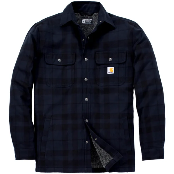 Fynd Carhartt M's Flannel Sherpa-Lined Shirt Jacket Navy