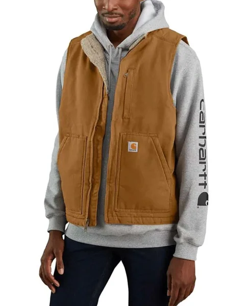 Fynd Washed Duck Lined Mock Neck Carhartt Brown